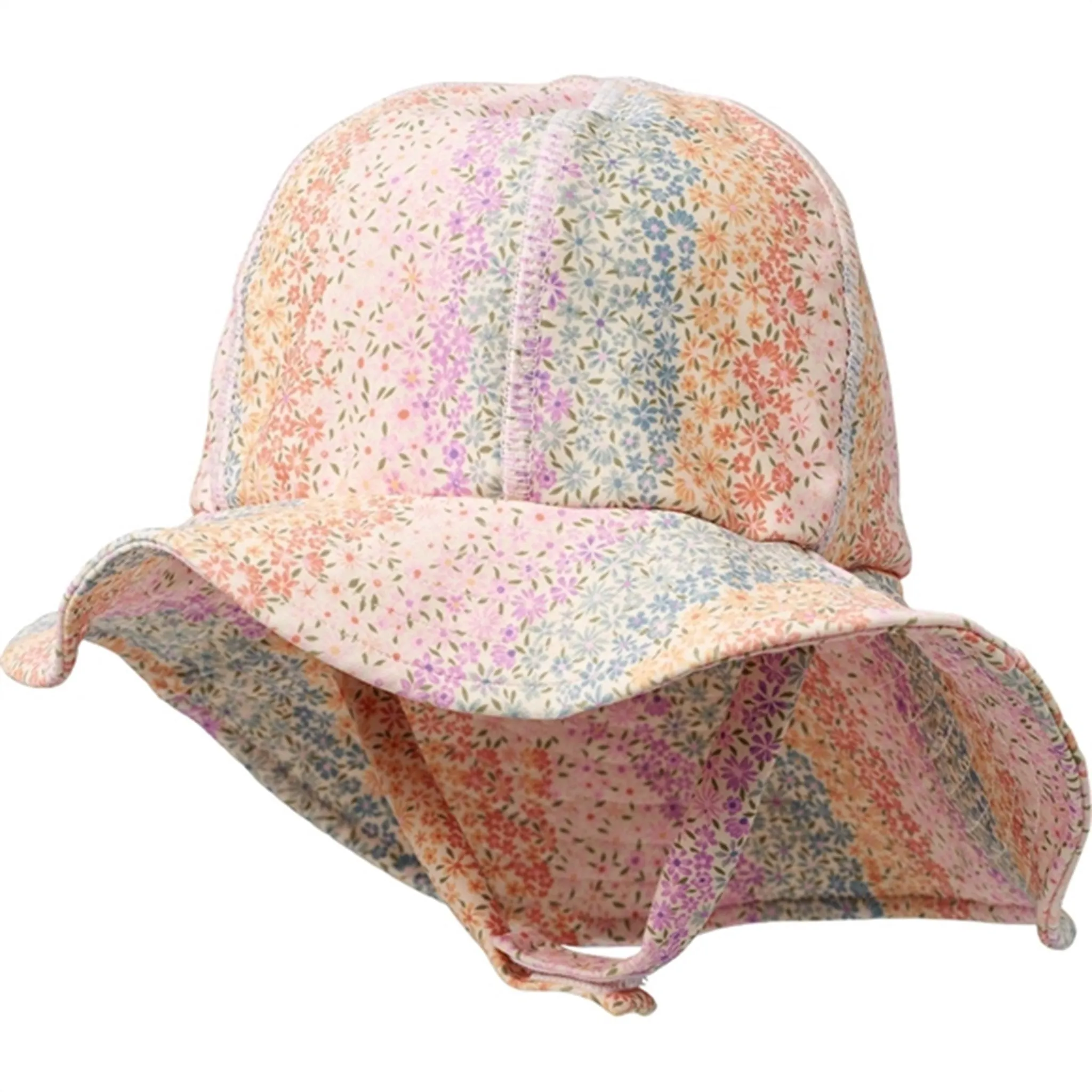 Wheat Rainbow Flowers UV Sun Hat