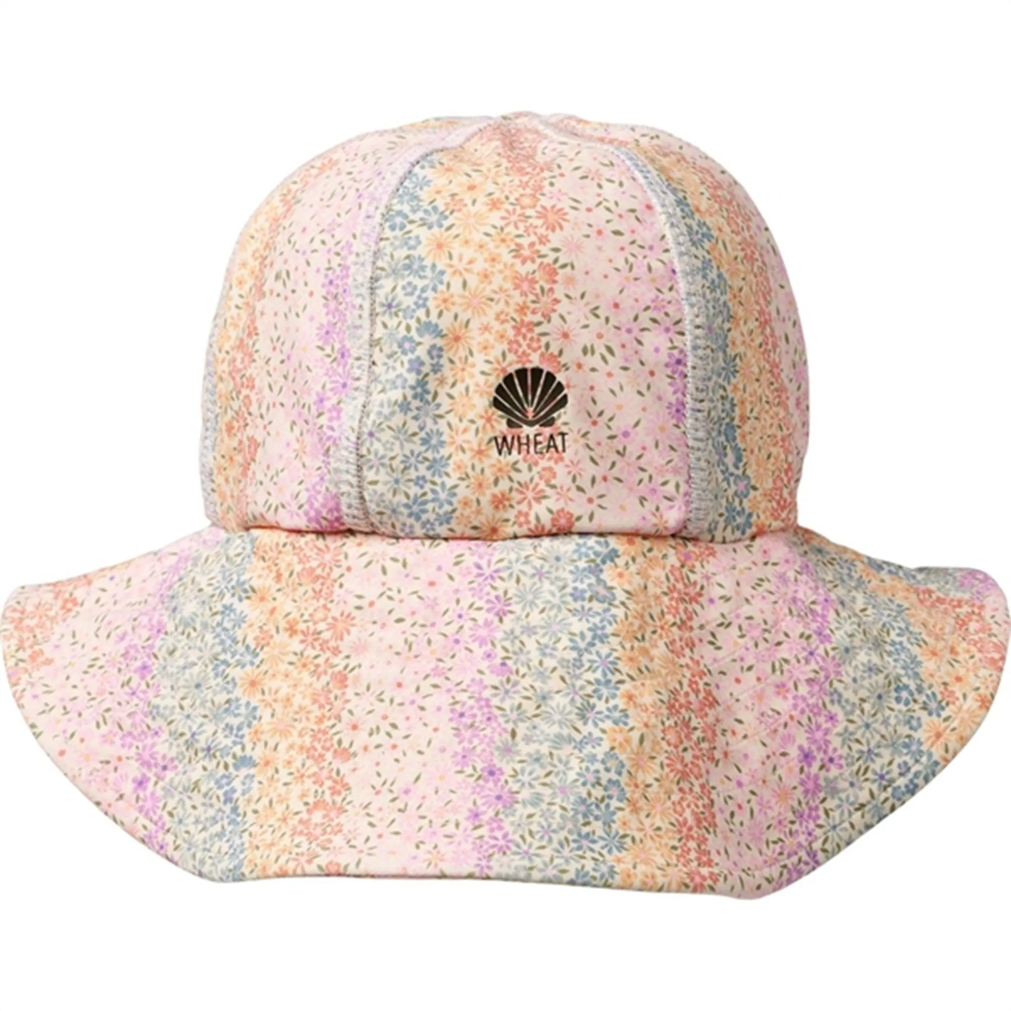 Wheat Rainbow Flowers UV Sun Hat