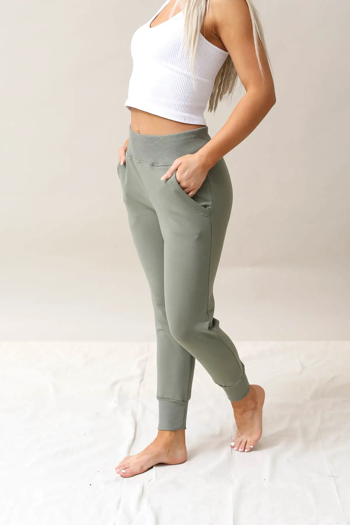 Wide Waist Band Stay In Joggers