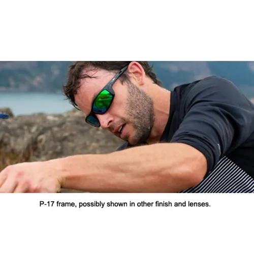 Wiley X P-17 Safety Glasses - Gloss Demi Frame, CAPTIVATE™ Polarized Blue Mirror Lens P-17CB