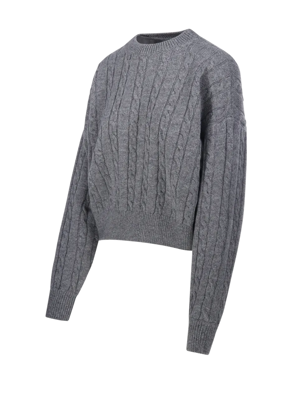 WOMAN LOEWE GREY WOOL SWEATER