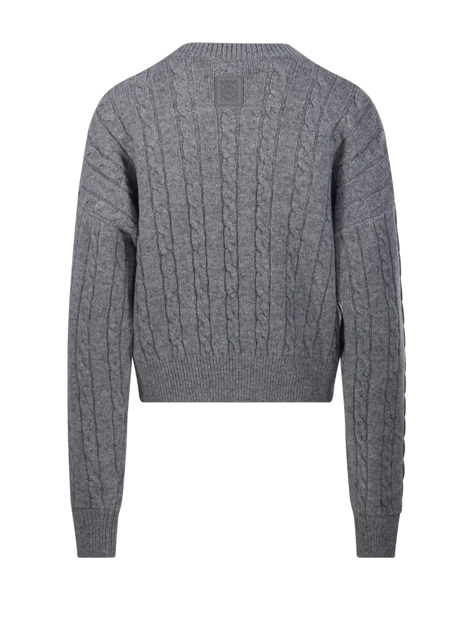 WOMAN LOEWE GREY WOOL SWEATER