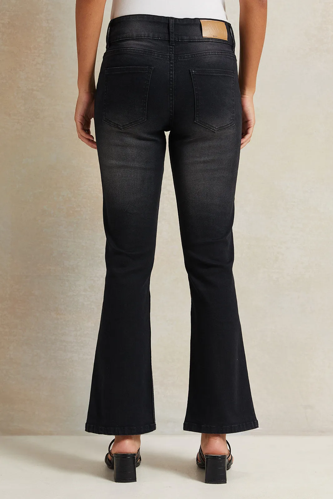 Women Black Flared Jeans