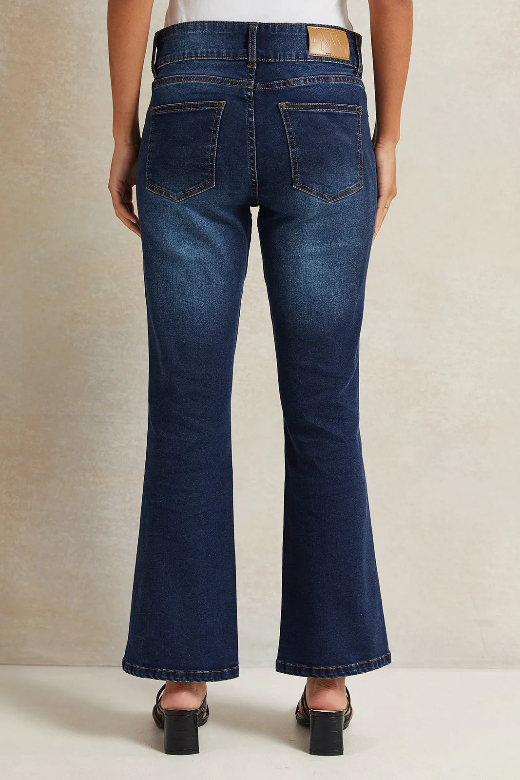 Women Navy Flared Jeans