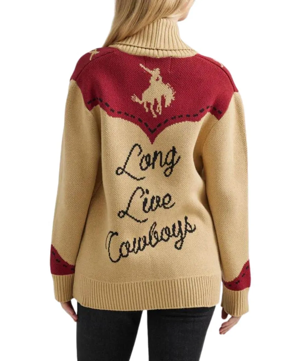 Wrangler Women's Long Live Cowboys Cardigan