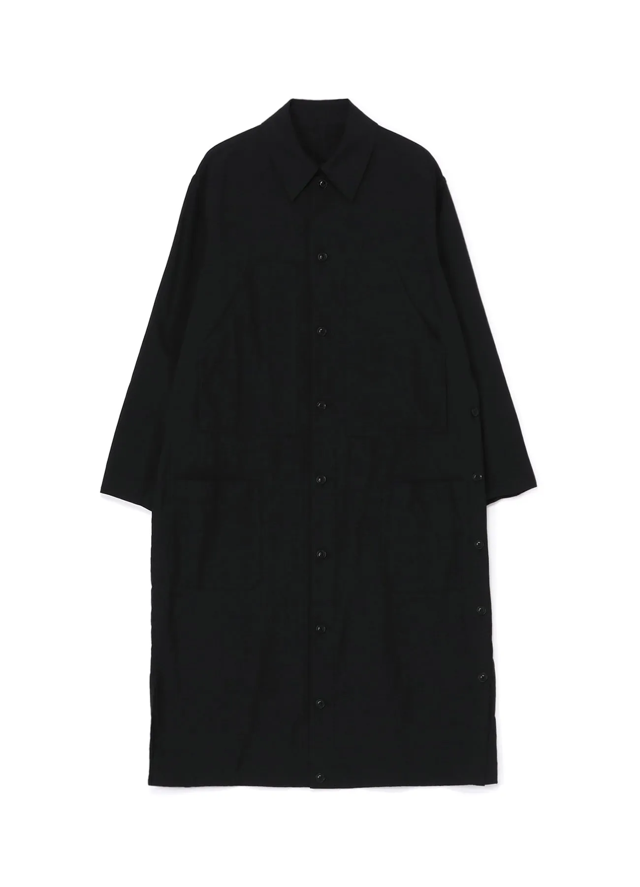 [Y's-Black Name]KHADI SIDE VENT WORK SHIRT COAT